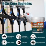 2-in-1 Rust Converter & Metal Primer, Stops Rust,Rust Inhibitor Paint for Metal,... - Image 4