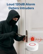 9-Piece Home Security System, WiFi Wireless Alarm System, 120dB Siren Alert, DIY... - Image 5