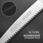 REXBETI Folding Saw, Heavy Duty 11 Inch Extra Long Blade Hand Saws for Wood Camp... - Image 6