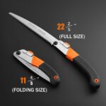 REXBETI Folding Saw, Heavy Duty 11 Inch Extra Long Blade Hand Saws for Wood Camp... - Image 7