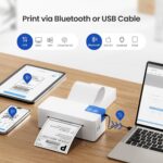 Bluetooth Thermal Shipping Label Printer, 4x6 Portable Thermal Printer, Compatib... - Image 3
