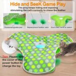 umosis Interactive Cat Toys Rechargeable,Moving Concealed Feathers,Real Mouse Sq... - Image 3