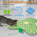 umosis Interactive Cat Toys Rechargeable,Moving Concealed Feathers,Real Mouse Sq... - Image 5