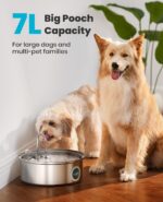 oneisall Dog Water Fountain Stainless Steel for Large/Medium Dogs,7L/230oz Pet F... - Image 3