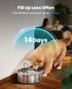 oneisall Dog Water Fountain Stainless Steel for Large/Medium Dogs,7L/230oz Pet F... - Image 4