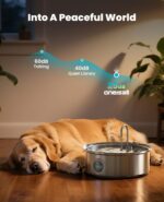 oneisall Dog Water Fountain Stainless Steel for Large/Medium Dogs,7L/230oz Pet F... - Image 5