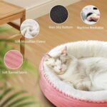 Zerbuger 20in Washable Cat Beds for Indoor Cats - Round Donut Pet Bed for Cats, ... - Image 6