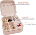 TRODANCE Mini Jewelry Travel Case, Small Portable Jewellry Organizer Box Portabl... - Image 4
