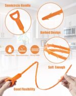 Hair Drain Clog Remover Tool – 6 × 25-Inch Sink Snake + 1 × 24-Inch Drain Cleane... - Image 5