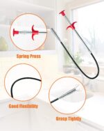 Hair Drain Clog Remover Tool – 6 × 25-Inch Sink Snake + 1 × 24-Inch Drain Cleane... - Image 7