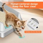 Stainless Steel Cat Litter Box for Small Cats, Odor Free Metal Litter Box with H... - Image 7