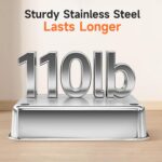 Stainless Steel Cat Litter Box for Small Cats, Odor Free Metal Litter Box with H... - Image 9