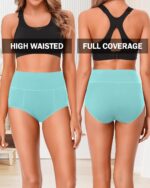 ASIMOON High Waisted Cotton Underwear for Women Plus Size Slight Tummy Control F... - Image 3