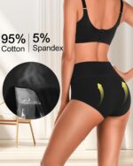 ASIMOON High Waisted Cotton Underwear for Women Plus Size Slight Tummy Control F... - Image 6