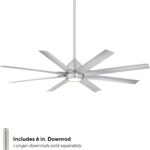 WAC Lighting Mocha XL 8 Blades Aluminum Smart Ceiling Fan in Brushed Nickel - Image 3