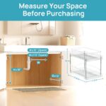 Vtopmart 4 Pack Bathroom Under Sink Organizers Organizer, 2 Tier Clear Pull-Out ... - Image 4