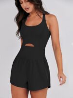 Caracilia Women's Workout Athletic Romper Summer Sets Short Jumpsuits Onesie Run... - Image 10
