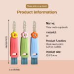 3 in 1 Cup Lid Cleaning Brush, 2024 Multifunctional Crevice Portable Cup Lid Cle... - Image 3