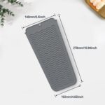 Generic Silicone Mat Pouch for Flat Iron, Curling Iron, Hot Hair Tools (Grey) - Image 3