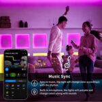 KSIPZE Smart WiFi LED Strip Lights, RGB+IC LED Lights for Bedroom Work with Alex... - Image 5