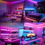 KSIPZE Smart WiFi LED Strip Lights, RGB+IC LED Lights for Bedroom Work with Alex... - Image 8