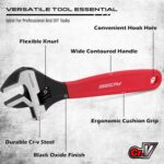 SEDY Adjustable Wrench Set Pipe Spanner: 6" 8" 10" Wide Jaw Black Oxide Wrench W... - Image 5