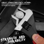 SEDY Adjustable Wrench Set Pipe Spanner: 6" 8" 10" Wide Jaw Black Oxide Wrench W... - Image 7