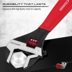 SEDY Adjustable Wrench Set Pipe Spanner: 6" 8" 10" Wide Jaw Black Oxide Wrench W... - Image 8