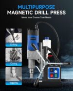ZELCAN Mag Drill Press with 6 Drill Bits, 1550W Portable Magnetic Press with 2" ... - Image 3