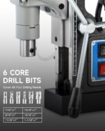 ZELCAN Mag Drill Press with 6 Drill Bits, 1550W Portable Magnetic Press with 2" ... - Image 6