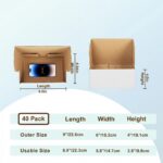 WIFTREY 9X6X4 Shipping Box White Set of 25, 9 x 6 x 4 Corrugated Cardboard Box f... - Image 3