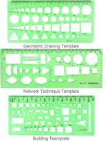 11PCS Geometric Drawings Templates, Drafting Stencils Measuring Tools, BetyBedy ... - Image 3