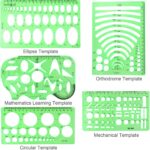 11PCS Geometric Drawings Templates, Drafting Stencils Measuring Tools, BetyBedy ... - Image 5