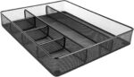 Amazon Basics Metal Mesh Desk Organizer with 6 Compartments, Anti-Slip Pen Holde... - Image 3