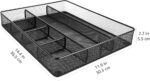 Amazon Basics Metal Mesh Desk Organizer with 6 Compartments, Anti-Slip Pen Holde... - Image 5