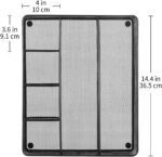 Amazon Basics Metal Mesh Desk Organizer with 6 Compartments, Anti-Slip Pen Holde... - Image 6