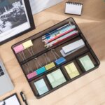 Amazon Basics Metal Mesh Desk Organizer with 6 Compartments, Anti-Slip Pen Holde... - Image 7