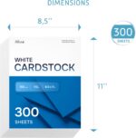 Cardstock Paper | 300 Pack, White Card Stock Printer Paper 8.5 x11, Heavyweight ... - Image 4