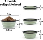 SLSON Collapsible Pet Feeder, 2 Pack Dog Bowls with Cover Lids, Portable Foldabl... - Image 7