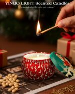 Christmas Candle Gift Set for Women, 4 Pack Long Lasting Soy Wax Candles with La... - Image 8