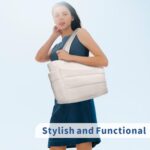 TOPDesign Puffer Tote Bag for Women, Lightweight Puffy Handbag with Compartments... - Image 4
