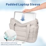 TOPDesign Puffer Tote Bag for Women, Lightweight Puffy Handbag with Compartments... - Image 7