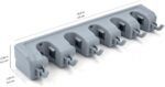 Amazon Basics Rectangular Heavy Duty Wall Mount Broom and Mop Holder, Sturdy Too... - Image 7