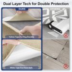 Home Techpro 12 PCS Rug Tape, Gripper for Rug for Hardwood Floors, Double Sided ... - Image 4