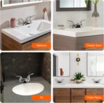 Bathroom Sink Faucets 2/3 Hole,Brushed Nickel Dual Handles 4 inch Plastic Platin... - Image 6