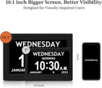 10.1'' Digital Clock, 1280*800p HD Extra Large Display, Digital Clock With Date,... - Image 4