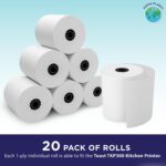 1-Ply White Bond Paper for Toast Kitchen Printer by Paper Planet | 20 Rolls | Co... - Image 3