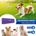 EasyGroomer Deshedding Brush for Dogs & Cats – Undercoat Grooming Tool for Short... - Image 3