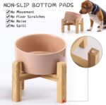 Petygooing Khaki Raised/Elevated 15°Slanted Ceramic Dog Bowl for Small Breeds,Ti... - Image 3