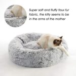 WESTERN HOME WH Calming Soft Round Dog & Cat Bed, Anti-Anxiety Donut Cuddler War... - Image 3